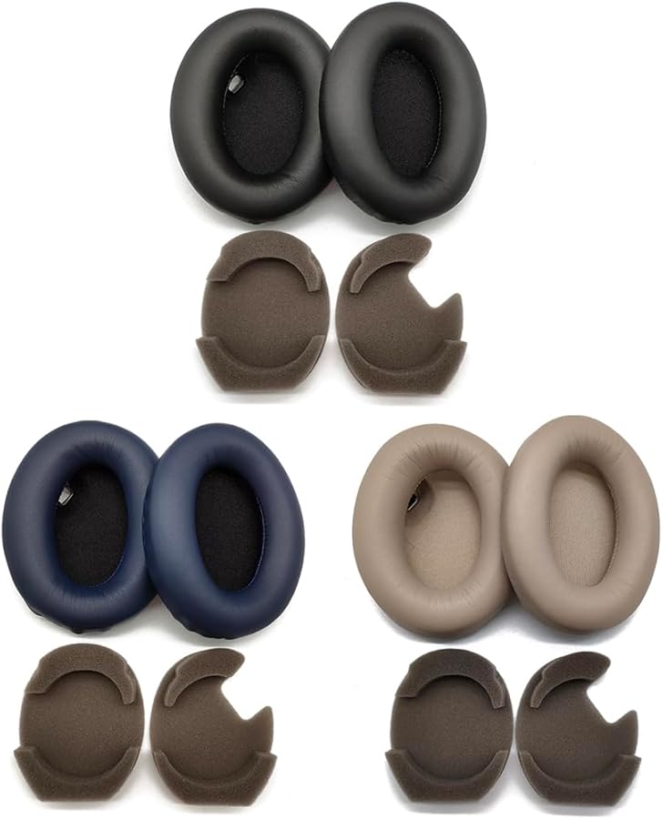 Black Replacement Ear Pads Cushion for Sony WH 1000XM4 Headphones - Image 4